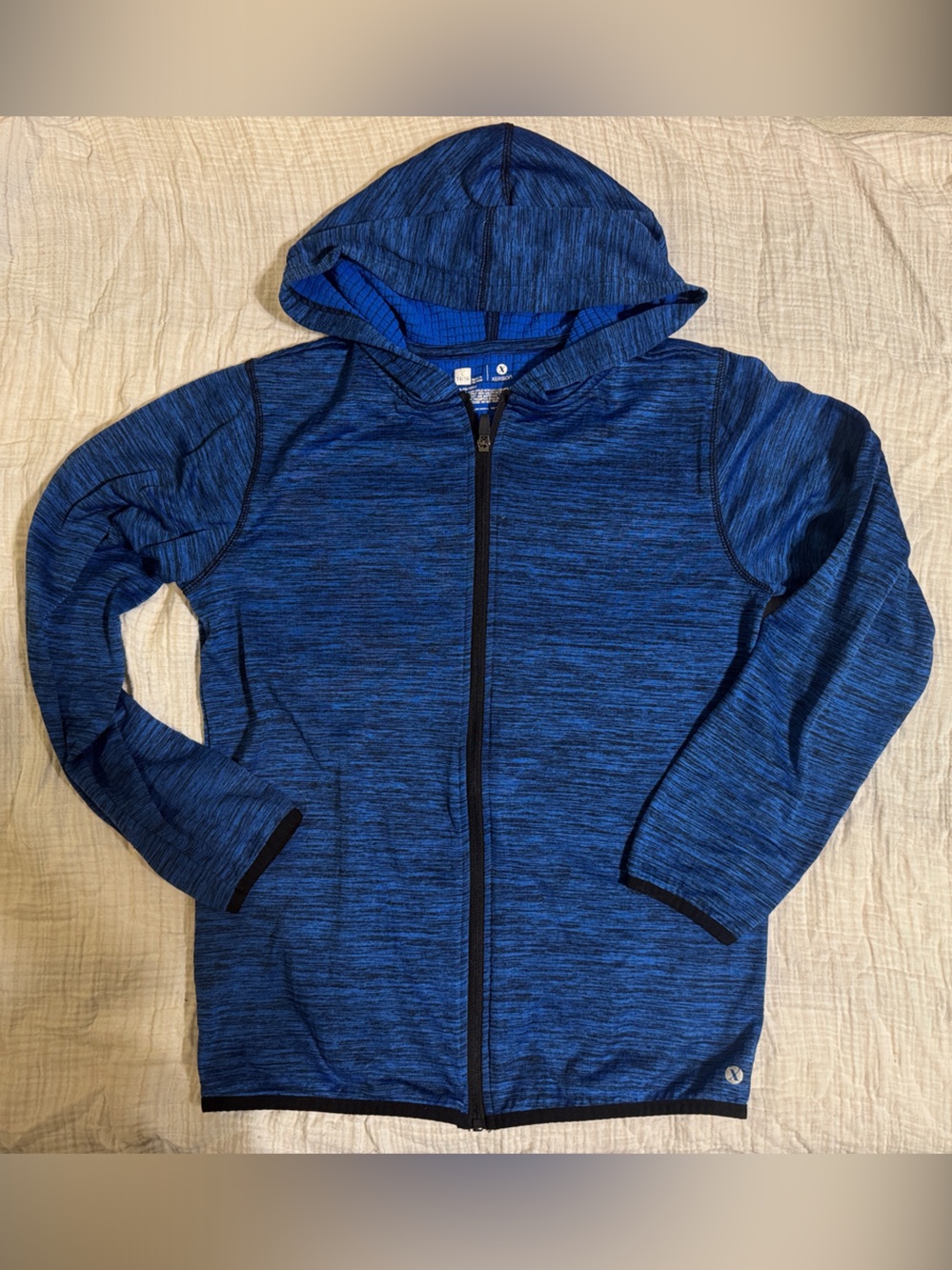 Xersion Blue Hooded Zip-Up Jacket